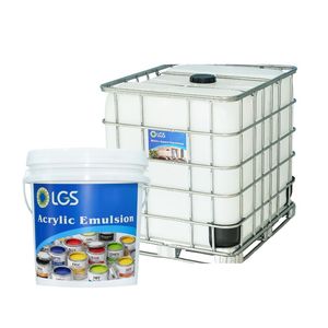 Emulsión de copolímero acrílico a base de agua, fórmula no tóxica y ecológica, aplicación para revestimientos de paredes interiores y exteriores. - Product Image 1