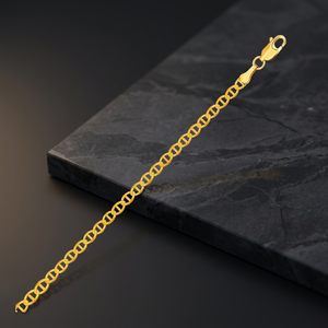 Catena e Bracciale Mariner Link in Oro Giallo 10k, 3.2mm, Stile Fashion - Product Image 3