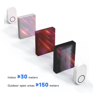 Sonnette sans fil étanche IP44 avec prise EU/US/UK 2024, 60 mélodies, portée 150m, 433MHz, volume réglable sur 4 niveaux, installation facile - Product Image 5