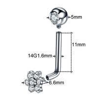 10 pcs/lot titane Vertical capot Piercings fleur Sexy vagin génital Piercing VCH Piercings bijoux