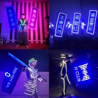 Gece kulübü atmosferi ve parti için LED ışık bayrak çevre dostu interaktif sahne sihirli programlama metin ve büyülü bayrak Bar