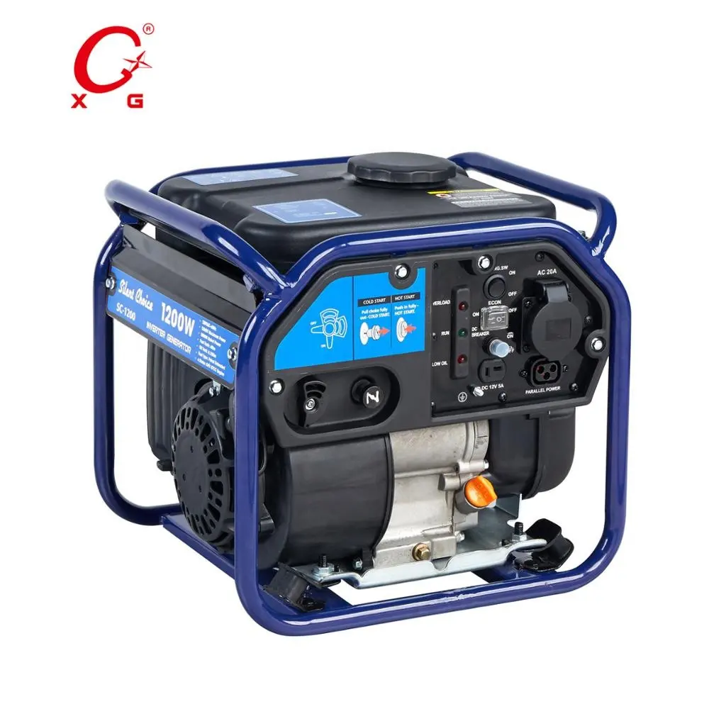 Super Quiet Mini Gasoline 1.4kVA Inverter Generator Portable Generator 1.2kW Open Frame Generator