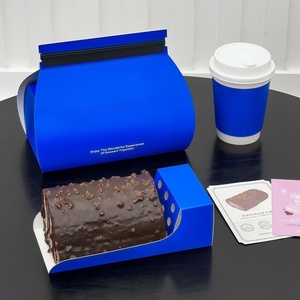 Caja <span class=keywords><strong>de</strong></span> Regalo <span class=keywords><strong>de</strong></span> Papel <span class=keywords><strong>de</strong></span> Lujo para Pastelería, Caja <span class=keywords><strong>de</strong></span> Papel para Postres, Caja Plegable para Galletas con Asa - Product Image 4