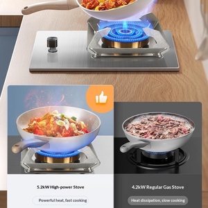 Kompor <span class=keywords><strong>Gas</strong></span> Rumah Tangga Empat Tungku Api Kuat Injeksi Langsung Permukaan Kaca Temper dan Baja Tahan Karat Hemat Energi - Product Image 3