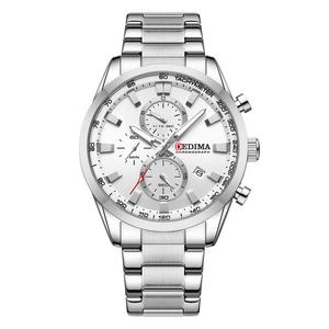 Montre-bracelet décontractée pour homme de haute qualité OEM ODM avec bracelet en acier, grand cadran à trois yeux et six aiguilles, mouvement à quartz, idéale pour un usage professionnel - Product Image 4