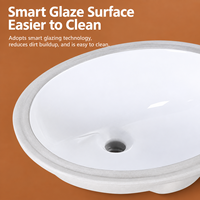 Lavabo encastré en céramique, simple, carré ou rond, pour salles de bain domestiques