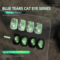 Vernis à ongles gel effet œil de chat bleu larmes d'ange 10ml, personnalisable avec logo OEM, paillettes scintillantes, gel magnétique pour ongles œil de chat
