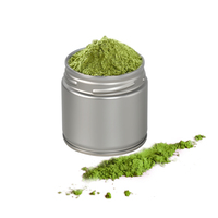 Boîte en métal gaufrée personnalisable pour thé matcha de qualité alimentaire, avec étiquette, couvercle en plastique, 30g, pour snacks, vente en gros