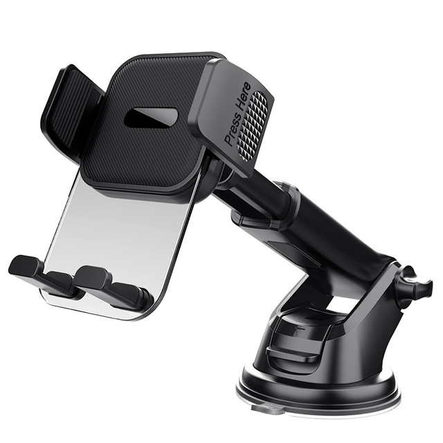High Quality Car Mobile Phone Holder Suction Cup Phone Automatic Lock Bracket 360 Degree Rotation Flexible Car Mount Holder