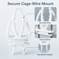 Accessoires pour cage à oiseaux : Pinces à légumes en plastique durables, fourchettes à fruits anti-déchirure, plateaux légers et réutilisables pour petits oiseaux et perroquets