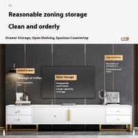 Yijiada meuble TV minimaliste moderne armoire de rangement de luxe éclairage combinaison étroite Table basse murale pour salon