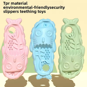 TRP Eco-Friendly <strong>Dog</strong> Chew <strong>Toy</strong> Slipper Shaped Resistant Biting Teething <strong>Toy</strong> for Puppies Dental Care and Play - Product Image 3