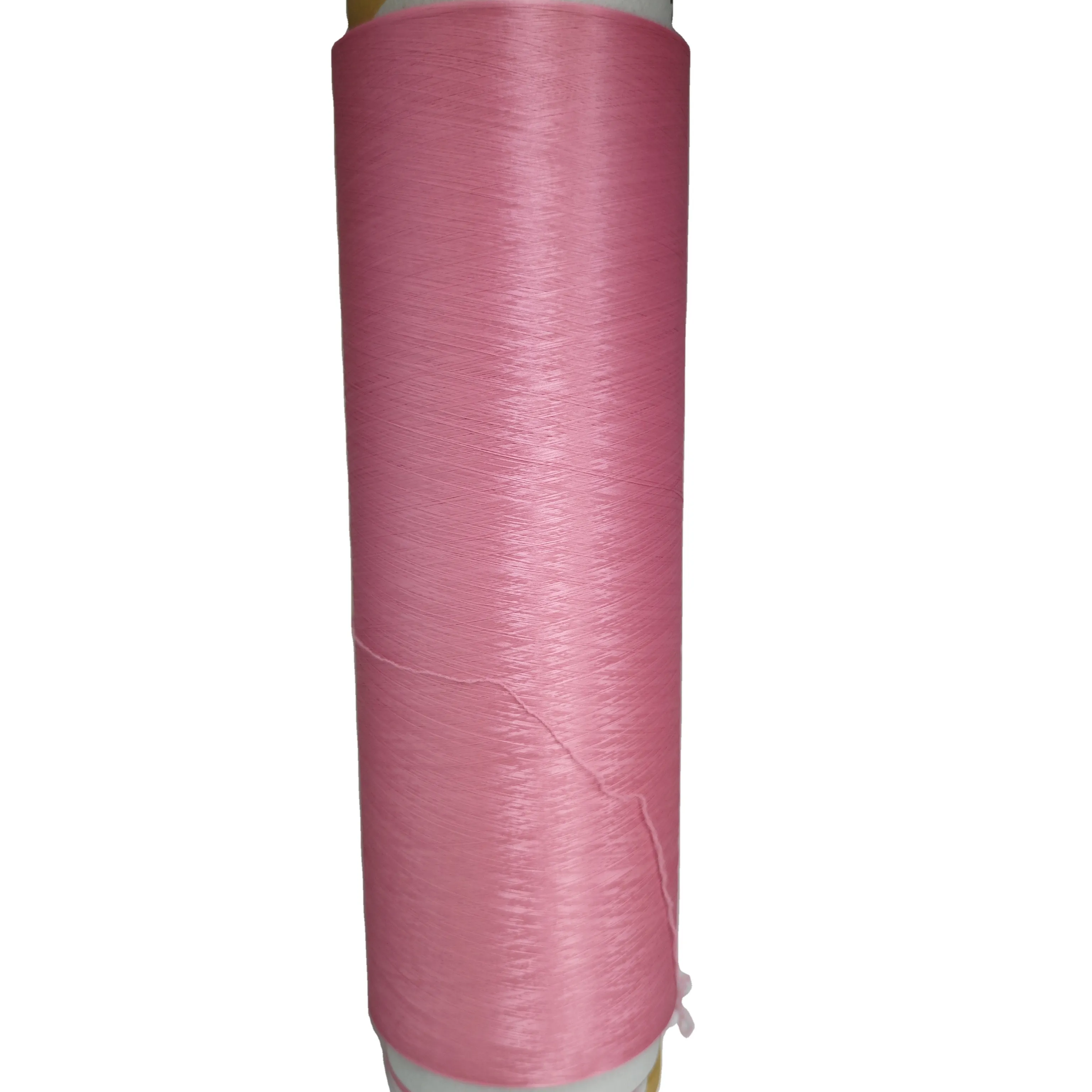 100% Nylon Yarn Dope Dyed Colored PINK 11803 70D/24F DTY Nylon 6 Elastic Thread for Weaving knitting