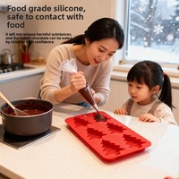 Moule à gâteau en silicone de qualité alimentaire en forme de sapin de Noël, résistant à la chaleur, pour la cuisson, ustensiles de cuisine pour les fêtes