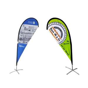 Negozio di ferramenta bandiere con piume personalizzate a forma di Beachflag a goccia da esterno - Product Image 3