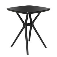 Table d'appoint moderne en plastique PP à plateau solide, durable, à faible entretien, pour intérieur et extérieur, idéale pour les balcons de toit et les centres commerciaux
