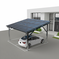Structure de carport solaire étanche en aluminium pour 1/2/3/4 voitures, système de montage solaire pour parking résidentiel