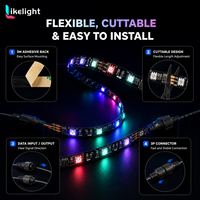 UCS1903 Dream Color LED-Band DC12V 60 LEDs pro Meter WS2811 RGB Pixel-Streifen für Architektonische Hintergrundbeleuchtungsprojekte und Effekte