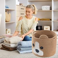 Panier de rangement pour jouets pour animaux de compagnie KUYUE, panier de rangement en corde de coton tissée pour enfants, panier pour jouets de bébé
