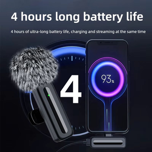 ไมโครโฟนคอนเดนเซอร์ไร้สาย New SE80 Mini 2.4G แบบหนีบเสื้อ พร้อมระบบตัดเสียงรบกวน AI สำหรับการถ่ายทอดสด - Product Image 2
