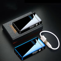 YN Double usage gaz électricité cigarette torche briquet Double arc électrique briquet usb rechargeable Arc gaz briquet 2 en 1