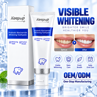 Dentifrice blanchissant probiotique en gros, dentifrice naturel sans fluor pour le nettoyage buccal, dentifrice pour adultes