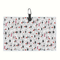 Serviette de golf magnétique en microfibre gaufrée à séchage rapide avec logo personnalisé et clip, absorbante pour nettoyer les clubs et les balles