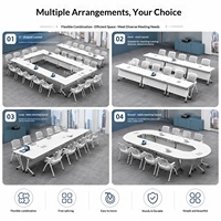 Table de formation pliante, table de conférence, chaise mobile, combinaison modulable, bureau multifonctionnel pour tutorat et cours, bureau de surveillance