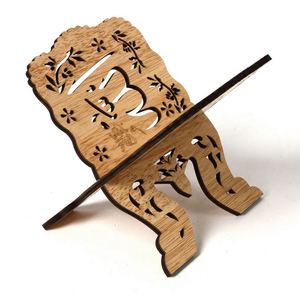Wholesale Eco-Friendly Vintage Wooden <b>Book</b> <b>Stand</b> Intricate Carvings Folding Design Wall Hanging Home Office Creative Items - Product Image 3