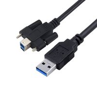 Caméra industrielle Câble USB 3.0 a vers Type-B avec verrouillage à vis 4-40 Cordon USB a vers 3.0 B Câble USB 3.0 a vers B