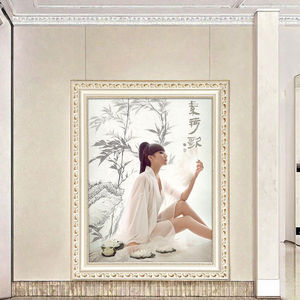 Cadre <span class=keywords><strong>photo</strong></span> en bois vintage antique pour photos de mariage unique 60x80 70x100cm affichage argent doré Design unique en bois massif - Product Image 2