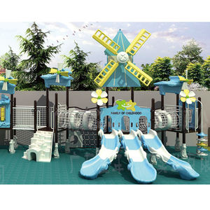 Fabrik Lieferant Windmühle Serie Kinder Outdoor-Spielplatz Kinder Plastik rutschen - Product Image 5