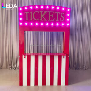 LEDA Nuevo Diseño de Cabina de Boletos de Hierro Forjado con Luces LED de Colores, Artículos Decorativos para Actividades de Celebración al Aire Libre - Product Image 3