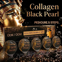 Kit de Pédicure 5 Étapes Golden Bubble Eruption, Détox Collagène, Soin des Pieds Spa, Ensemble de Soins de la Peau des Pieds, OEM Marque Privée pour Fournitures de Salon de Manucure