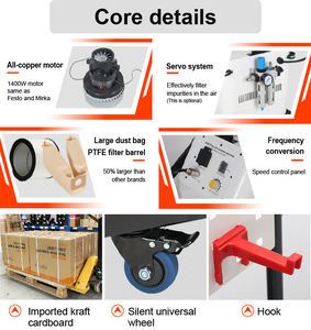<span class=keywords><strong>Ponceuse</strong></span> orbitale pneumatique industrielle sans poussière à vitesse variable <span class=keywords><strong>avec</strong></span> fixation auto-agrippante et système d'extraction des poussières pour ponçage à sec - Product Image 4