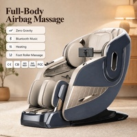 Fauteuil de massage corps entier zéro gravité SL Track 3D avec rouleaux, airbags chauffants, rouleaux pour mollets et pieds, écran tactile, pour la maison