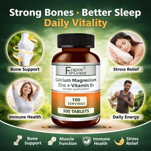 Premium Calcio Magnesio Zinc Vitamina D3 Tabletas Apoya huesos fuertes Soporte 300 Tabletas Zinc Vitamina D3 Suplemento - Product Image 2