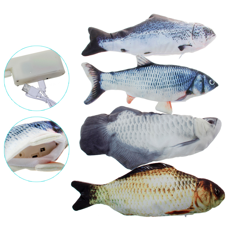 Wholesale Customization USB Electric Simulation Pet Fish Catnip Simulation Fish Cat Toy - 1