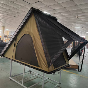 Triangular Aluminum Hard Roof Top <b>Tent</b> With Canvas Fabric Four-Season Waterproof Foldable Camping <b>Tent</b> KD-130 Roof Top <b>Tent</b> Alum - Product Image 1