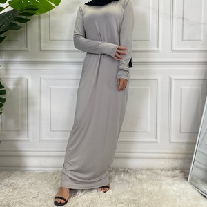 6435 # Último Modelo de Ropa Islámica Económica de Jersey Modal de Manga Larga, Vestidos Musulmanes para Mujer, Abaya Interior para Mujer - Product Image 2