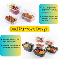 Récipient à gâteau en plastique PET personnalisé en usine, boîte à gâteau d'emballage de dessert transparente haute transparence