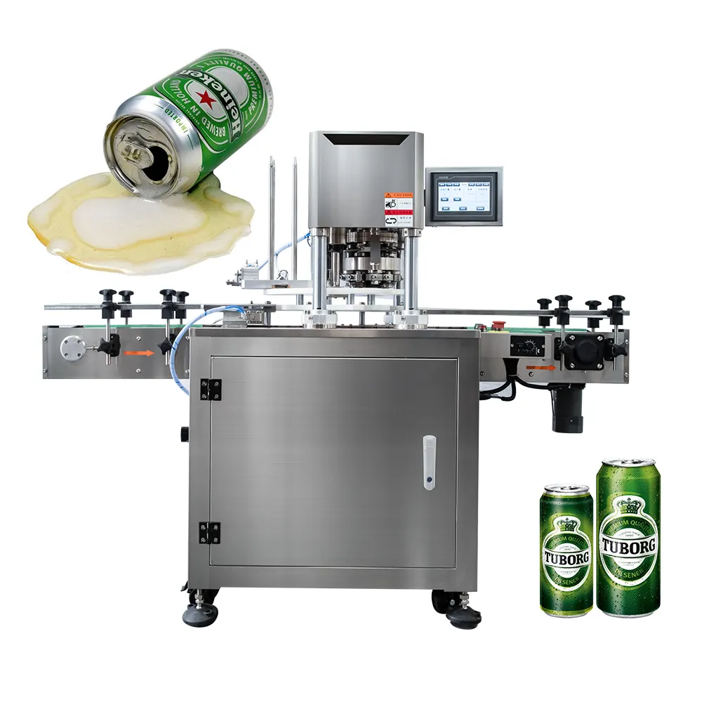 Automatic Drink Beer Canning Machine Beverage Aluminum Easy Open Pop Can Seamer