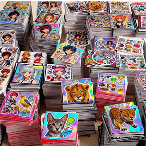 <b>Stickers</b> Custom Waterproof Printing <b>Logo</b> Packaging Gloss Vinyl Holographic Transfer <b>Sticker</b> - Product Image 4