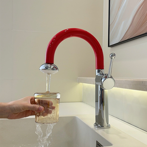 Pull Out Basin Faucet Single Handle Ceramic Valve Core Deck <b>Mounted</b> With <b>Spray</b> Function For Bathroom Sink - Product Image 1