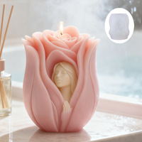 Neue Ideen Rosen-Göttin 3D Blumenporträt Silikon-Gel Aromatherapie-Kerzenform SX Modell Handgemachte Seife Gips-Ornament Großhandel