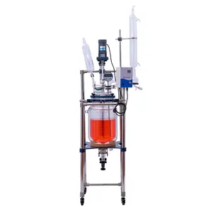 Équipement de Distillation de verre d'huile hydrogénée, réacteur de verre PLC