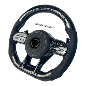 Volante Deportivo Personalizado con LED y Fibra de Carbono para Mercedes-Benz <span class=keywords><strong>AMG</strong></span> GT63S W212 W221 W222 W205 W204 <span class=keywords><strong>C220</strong></span> GLC63 - Product Image 5