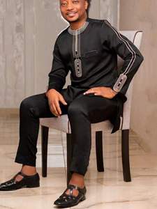 Vêtements africains Chemise pour jeunes Hommes Robes de mariage africaines imprimées Adultes Afrique Support Des <span class=keywords><strong>Boubou</strong></span> Pour <span class=keywords><strong>Homme</strong></span> Articles en stock - Product Image 6