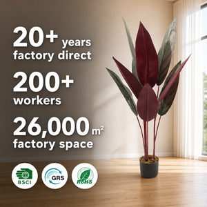 Pianta Artificiale di Bird of Paradise per Interni, Fogliame Finto in Vaso per Decorazione da Terra in Camera da Letto e Appartamento - Product Image 5