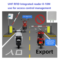 Antena incorporada de 9.2dbi Lector de etiquetas UHF RFID de largo alcance Sistema de puerta abierta automática para gestión de estacionamiento de automóviles